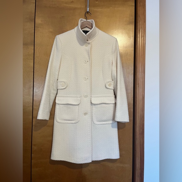 MODA International Women's Coat Winter White Size 6 - Picture 3 of 17